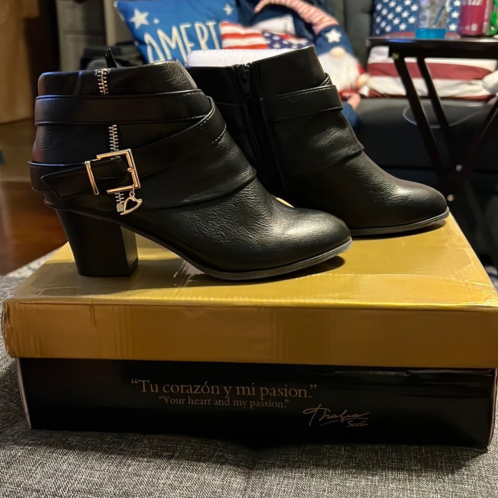 Thalia Sodi black booties.  Style is Tully and size 6.